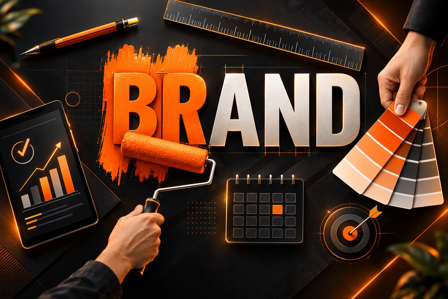 Oajex brand identity and design panel